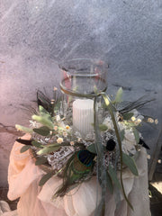 TISCHKRANZ ,,pfauenfeder''